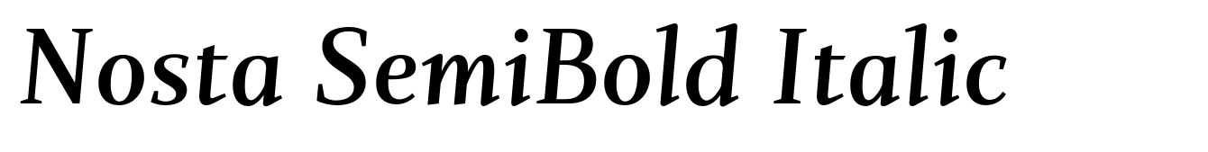 Nosta SemiBold Italic